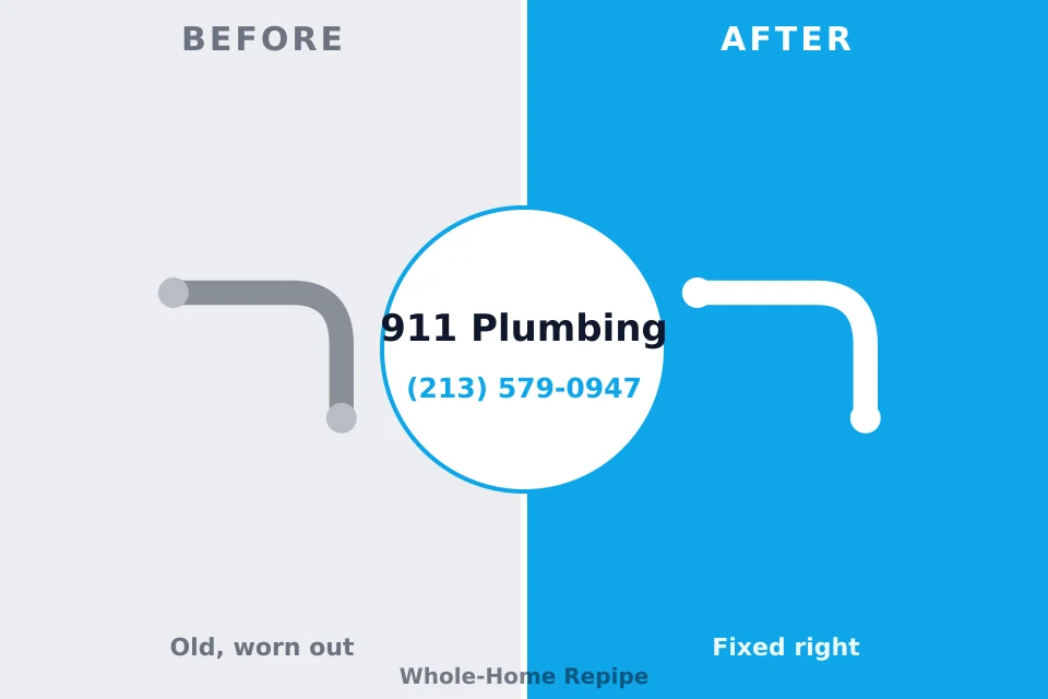 Before and after: plumbing repair Zebulon, GA